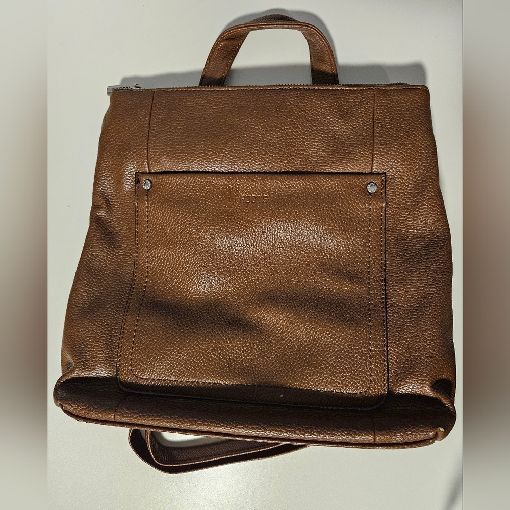 Roots Brown Vegan Leather Backpack